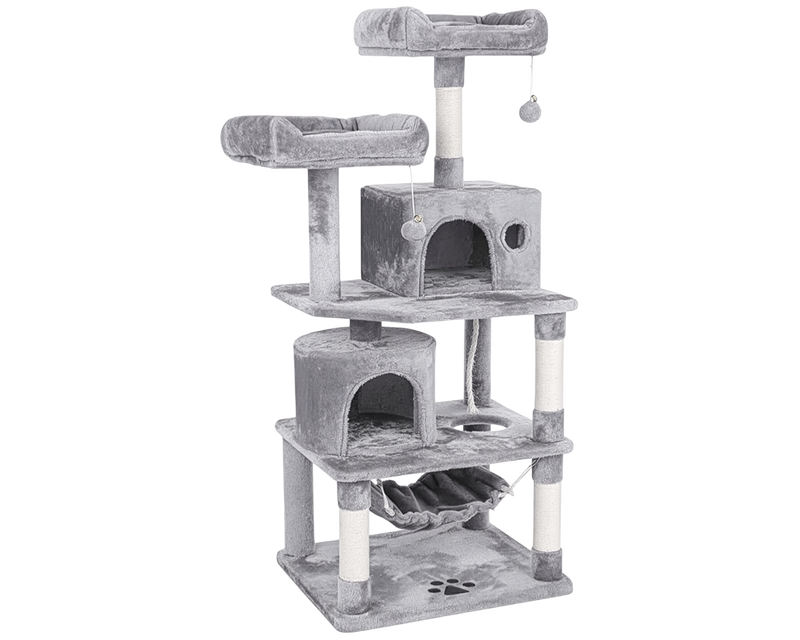 Cat Tree House with Scratching Posts Hammock