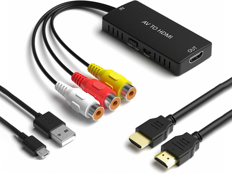 RCA to HDMI Converter AV to HDMI Adapter