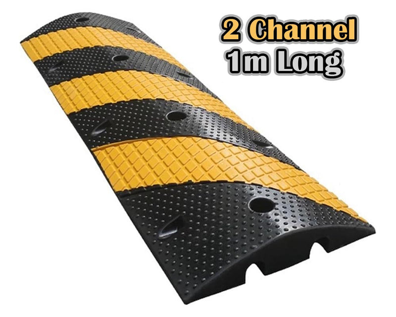 2 Channel Floor Cable Protector Solid Ramp
