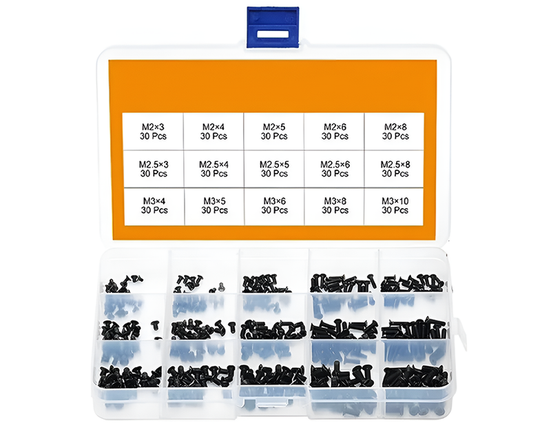 450pcs M2 M2.5 M3 Countersunk Screws Laptop and Electronic Screw