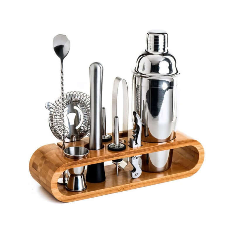 Cocktail Shaker Set Set Maker Mixer Martini Bar Home Party Bartender Kit Rack - The Shopsite