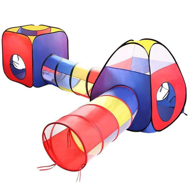 4Pcs Folding Tent For Kids Tipi Crawling Tunnel Babies Play Tent - The Shopsite