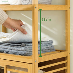 Bamboo 2-in-1 Laundry Hamper bathroom cabinet