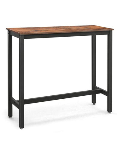 Rustic Brown Narrow Bar Table - VASAGLE