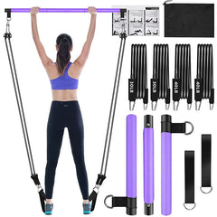 Pilates Stick Bar with Resistance Bands