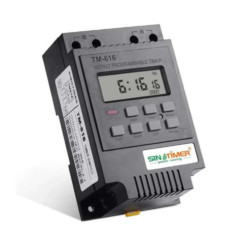 7 Day Timer, Din Rail Mount, Ac230 V 30A Output White Or Black - The Shopsite