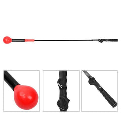 Golf Swing Trainer Ergonomic handlebar 115cm Red - The Shopsite