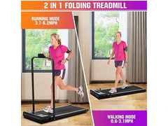 Folding Treadmill, Household Flat Treadmill, Foldable Mini Treadmill, Fitness Equipment Mute - The Shopsite