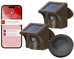 eMACROS Pro 3 Smart App Solar Wireless Driveway Alarm - 2 Sensor Kit