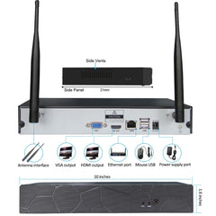 Wireless security Camera system 1TB 2MP