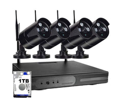 Wireless security Camera system 1TB 2MP