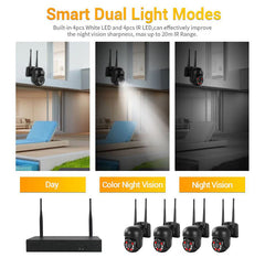 1080P 3MP PTZ Wireless Security Camera System