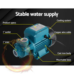 PUMP-QB60 230V Electric Clean Water Pump  35L/Min 1/2/HP