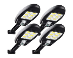 4 x LED 72 COB Solar Powered PIR Motion Sensor Security Wall Lights