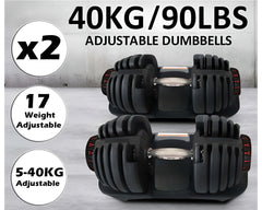 Adjustable Dumbbells 40Kg 2PCS Set