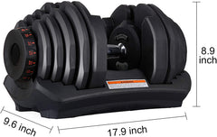 Adjustable Dumbbells Pair 40KG Dial Weight Set for Home Gym
