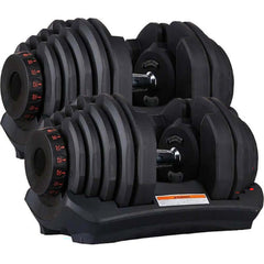 Adjustable Dumbbells Pair 40KG Dial Weight Set for Home Gym - Adjustable Dumbbells 40kg