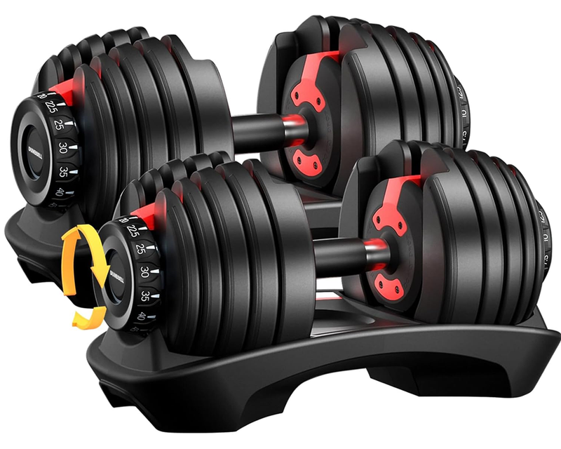 Adjustable Dumbbells 24Kg Pair