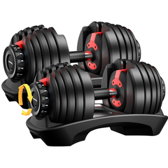 Adjustable Dumbbells 24Kg Pair