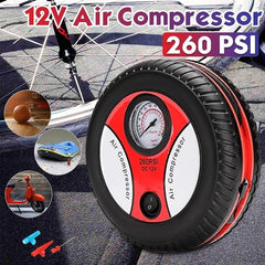 12V Car Air Compressor Compressor Tire Inflator, 260 Psi Dc 12V Portable Electric Mini Tire