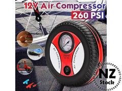 12V Car Air Compressor Compressor Tire Inflator, 260 Psi Dc 12V Portable Electric Mini Tire