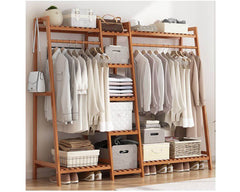 Bamboo Wardrobe Clothes Rack