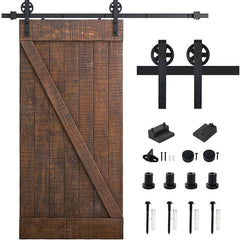 Barn Door Hardware I - Shaped Rollers Track Rail 2.3m