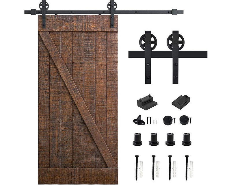 Barn Door Hardware I - Shaped Rollers Track Rail 2m