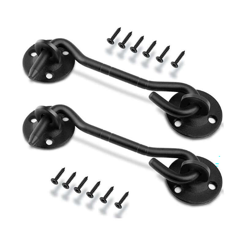 4 inch privacy hook black