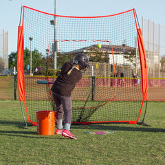 Portable Baseball Training Net Stand Softball Practice Sports Tennis