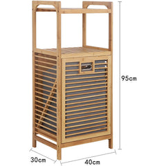 Bamboo Bathroom Cabinet Hamper Cabinet Organizer