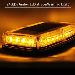 6 COB LED Beacon Flashing Magnetic Emergency Warning Strobe Amber Light 12/24V