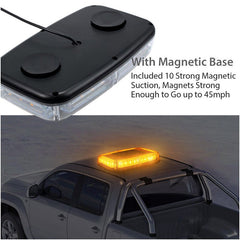 6 COB LED Beacon Flashing Magnetic Emergency Warning Strobe Amber Light 12/24V