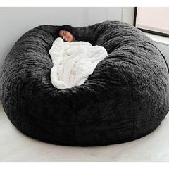 Giant bean bag cover in light gray