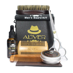 Beard Grooming Kit Oil Balm Brush