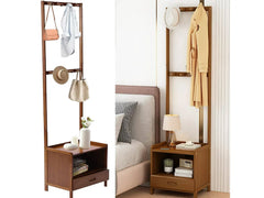 Bamboo Clothes Rack Stand