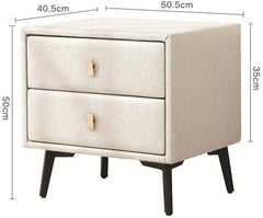 Bedside Table Nordic Modern Wooden 2 Drawer