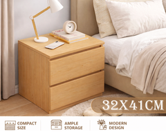 Bedside Table with Drawers