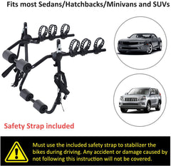 3 Bike Carrier Bicycle Rack Support with Fix Bike Rack Strap