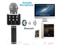 Wireless Microphone Karaoke Microphone, Portable Handheld Mic Speaker