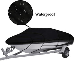 Boat Cover Heavy Duty – 600D Black Trailerable Boat Cover for 20–22ft V-Hull