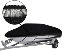 Boat Cover Heavy Duty – 600D Black Trailerable Boat Cover for 20–22ft V-Hull