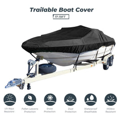 Trailerable Boat Cover, Heavy Duty 600D