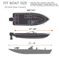 Trailerable Boat Cover 17-19ft