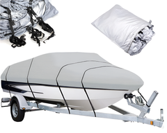 Boat Cover Trailerable Heavy Duty Boat Cover Silver 17Ft to 19FT