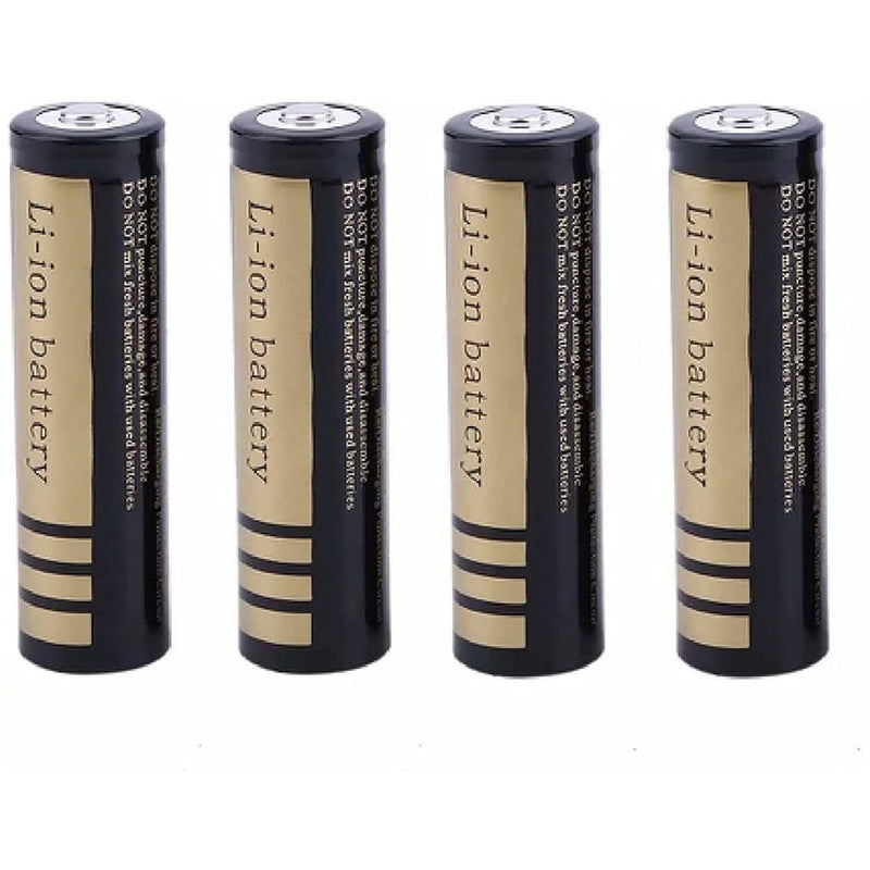 Four 18650 rechargeable batteries