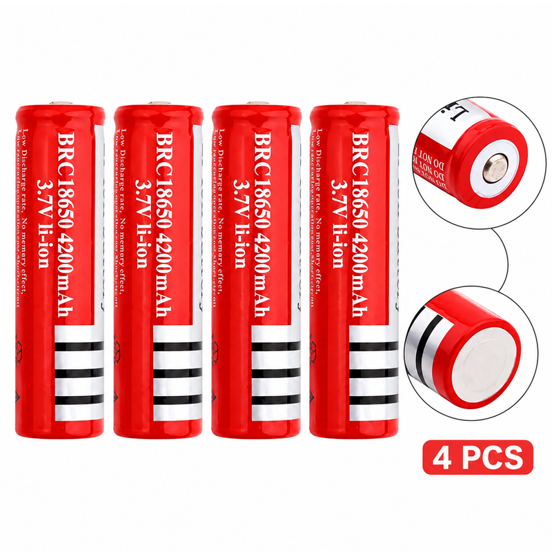 18650 Rechargeable Battery 4pcs