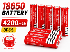 18650 Rechargeable Battery 8Pcs