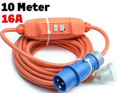 Caravan Lead Camping Lead 16A to 10A RCD Lead Cable 10M