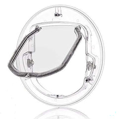 4 Ways Round Lockable Cat Door Dog Flap Cat Door